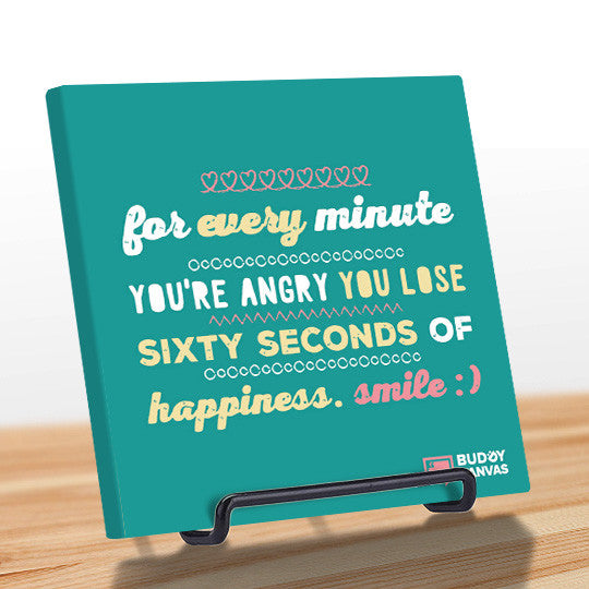Sixty Seconds of Happiness Quote - BuddyCanvas  Aqua - 8
