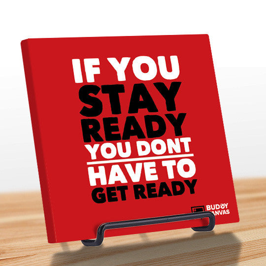 Stay Ready Quote - BuddyCanvas  Red - 6