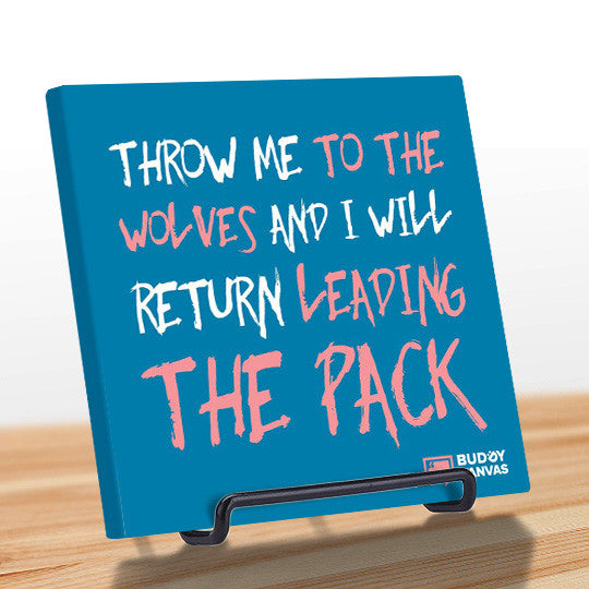 Leading The Wolf Pack Quote - BuddyCanvas  Blue - 10