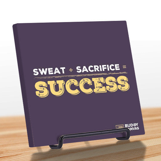 Sweat plus Sacrifice Success Quotes - BuddyCanvas  Purple - 11