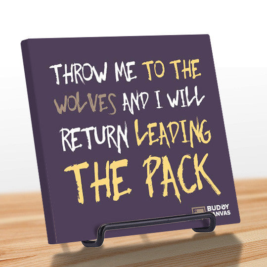 Leading The Wolf Pack Quote - BuddyCanvas  Purple - 11