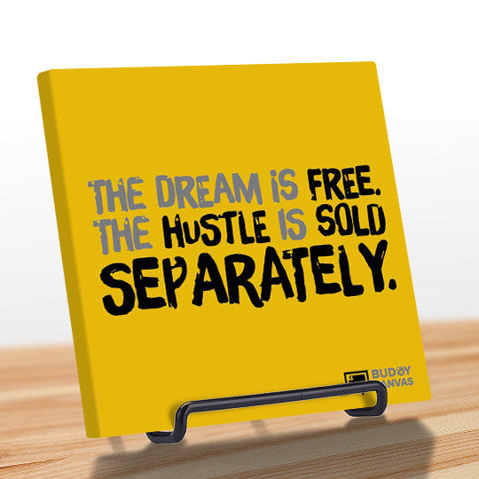 The Hustle Is Sold Seperately Quote - BuddyCanvas  Yellow - 4