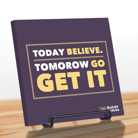 Today Believe Quote - BuddyCanvas  Purple - 11