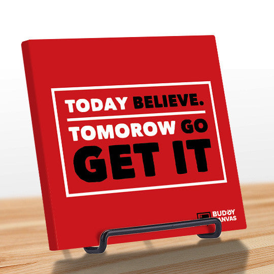 Today Believe Quote - BuddyCanvas  Red - 5